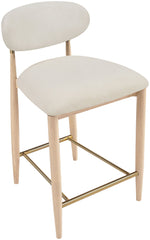 Riccio - Fabric Stool - Natural Frame