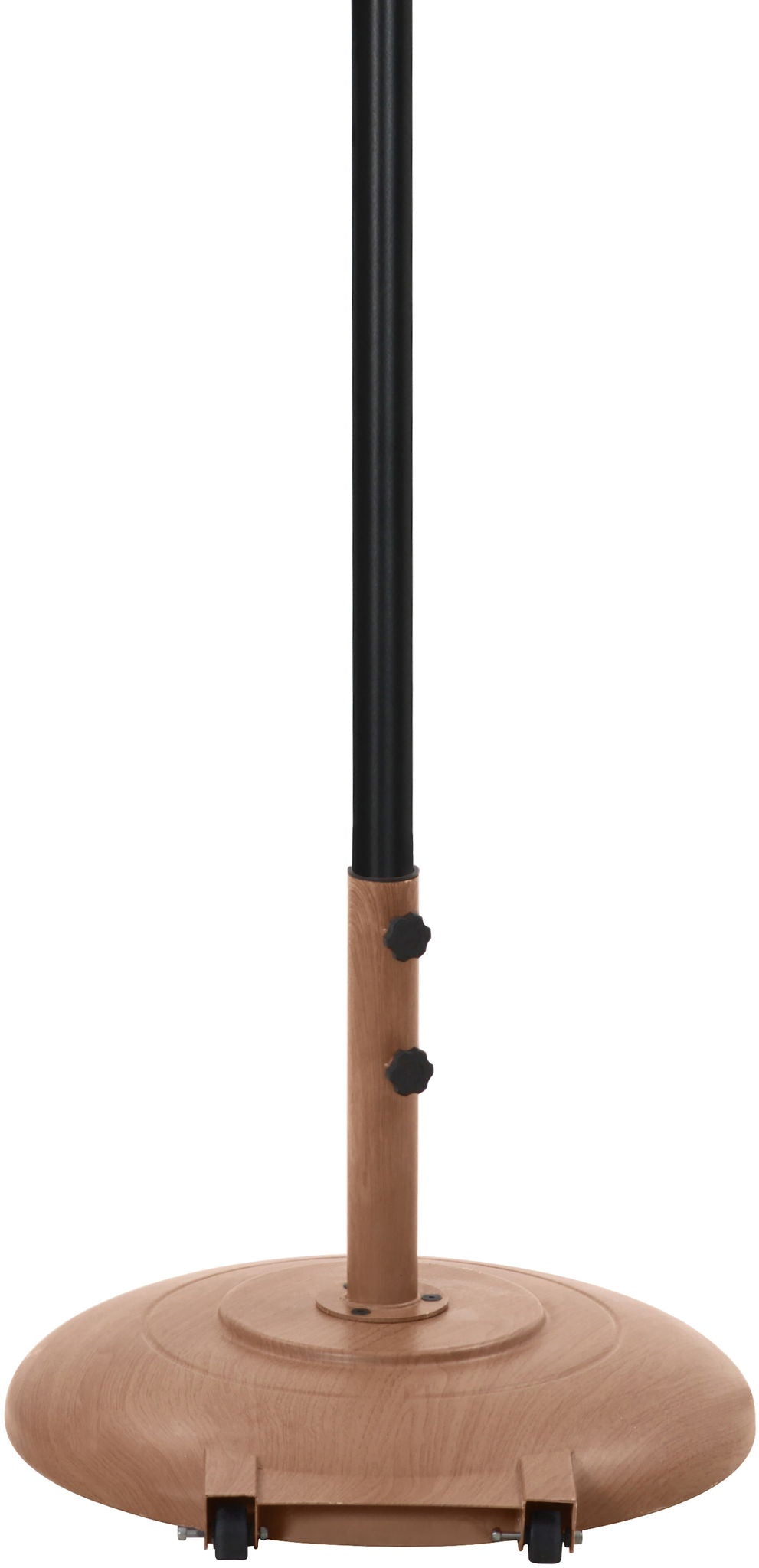 Fiji - Aluminum Patio Umbrella With Round Teak And Black Base