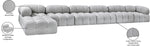 Ames - 7 Piece Boucle Fabric Modular L-Shaped Sectional