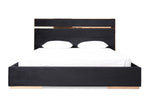 Cartier Modern Black Velvet & Rosegold Bed by VIG Furniture - View 1