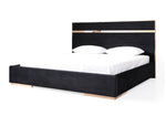 Cartier Modern Black Velvet & Rosegold Bed by VIG Furniture - View 5