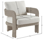 Sandbay - Olefin Water Resistant Fabric And Wicker Outdoor Patio Accent Chair