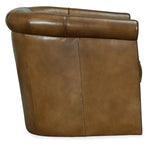 CC - Axton Swivel Leather Club Chair - Dark Brown
