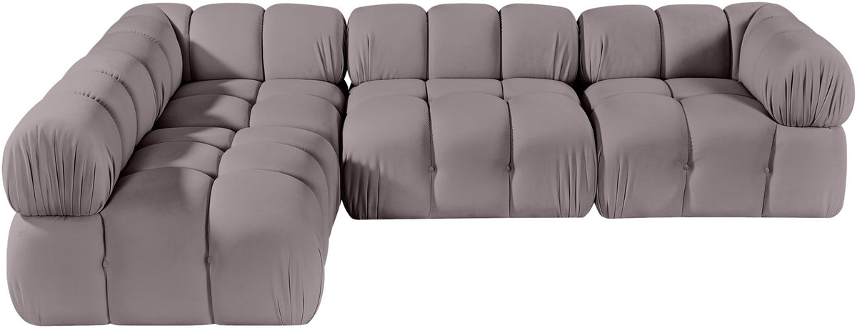 Orin - Fabric Velvet 4 Piece Modular Sectional