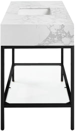 Marmo - Engineered Marble Bathroom Vanity With Black Base