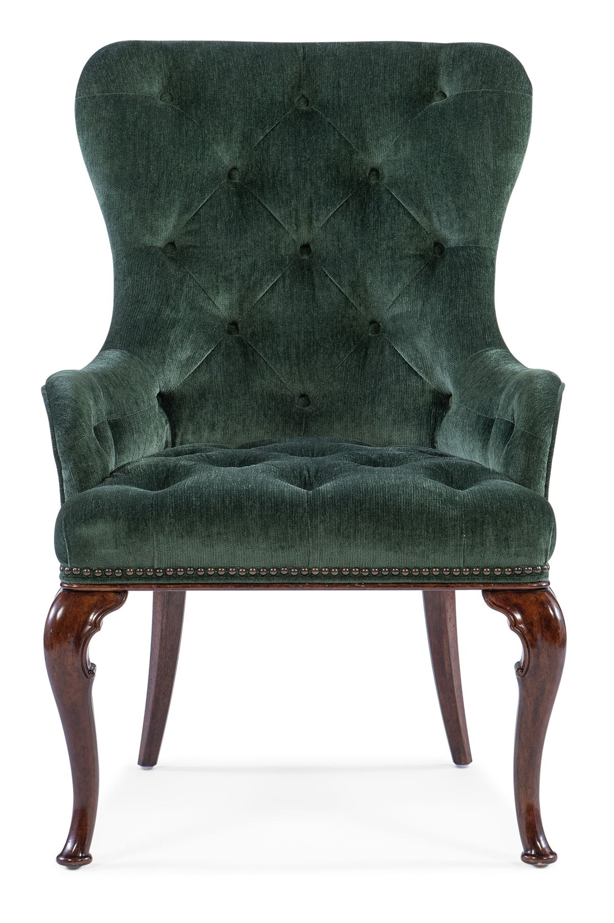 Charleston - Host Chair (Set of 2) - Green / Dark Brown