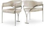 Madelyn - Dining Chair (Set of 2) - Brushed Chrome