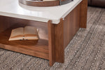 Lincoln - Square Coffee Table With Casters - Warm Walnut