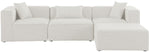 Cube - Linen 4 Piece Modular Sectional With Chaise