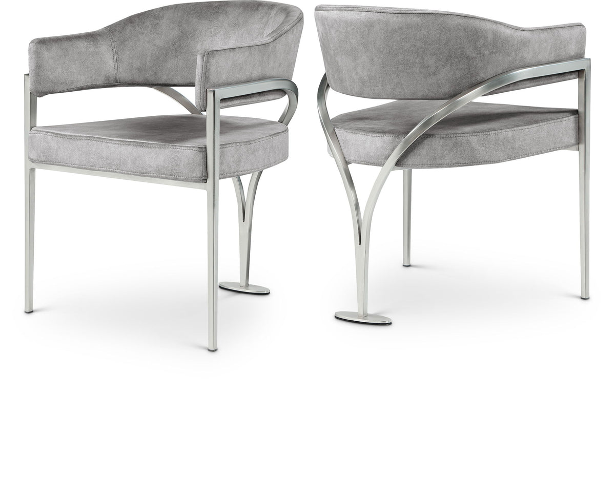 Madelyn - Dining Chair (Set of 2) - Brushed Chrome