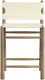 Santos - Upholstered Counter Stool With Stained Brown Base