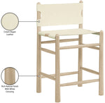 Santos - Upholstered Counter Stool With Stained Natural Base