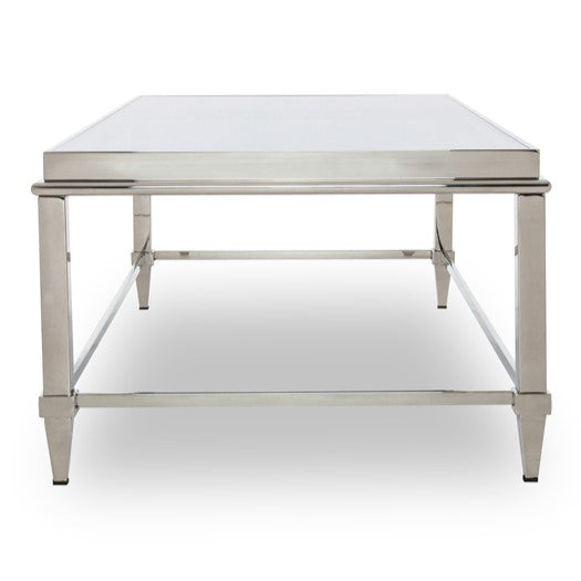 Agar Modern Glass & Stainless Steel Coffee Table by VIG Furniture - View 3