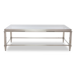 Agar Modern Glass & Stainless Steel Coffee Table by VIG Furniture - View 1