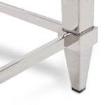 Agar Modern Glass & Stainless Steel Coffee Table by VIG Furniture - View 5