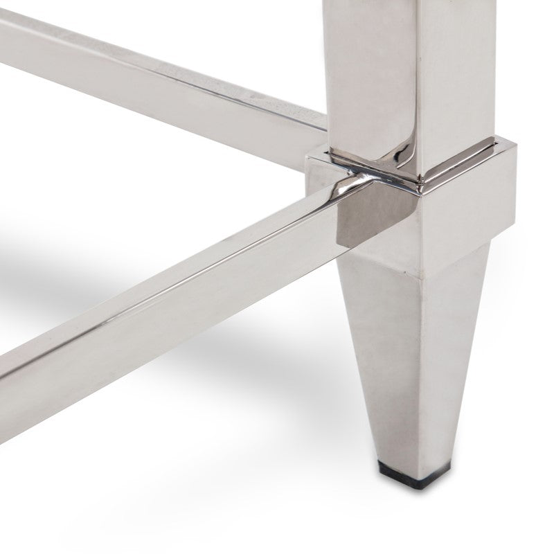 Agar Modern Glass & Stainless Steel Coffee Table by VIG Furniture - View 5