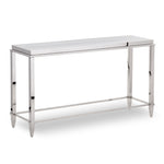 Agar Modern Glass & Stainless Steel Console Table by VIG Furniture - View 7