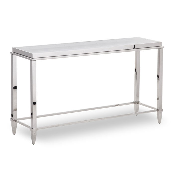 Agar Modern Glass & Stainless Steel Console Table by VIG Furniture - View 7
