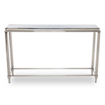 Agar Modern Glass & Stainless Steel Console Table by VIG Furniture - View 1