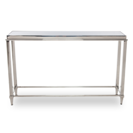 Agar Modern Glass & Stainless Steel Console Table by VIG Furniture - View 1