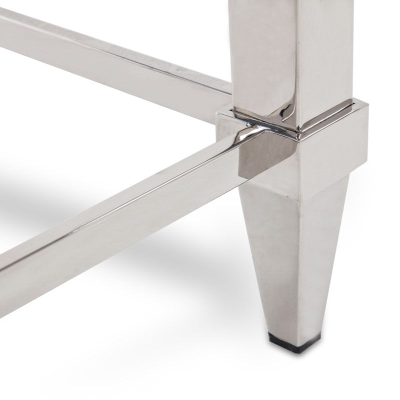 Agar Modern Glass & Stainless Steel Console Table by VIG Furniture - View 10