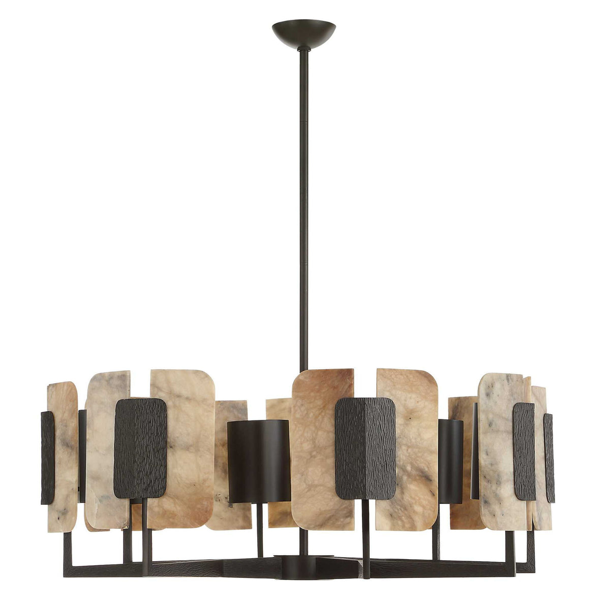 Open Book - Pendant - Dark Bronze / Beige