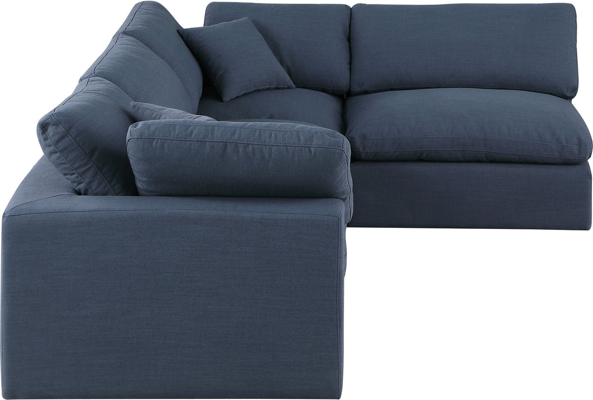 Comfy - 4 Piece Linen Fabric Modular Armless Sectional