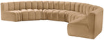 Arc - Velvet 8 Piece U-Shaped Modular Sofa