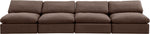 Comfy - Velvet Modular Armless Sofa 4 Seats