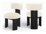 Atelier - Vegan Leather Upholstered Dining Chair (Set of 2) - Black Frame