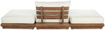 Mirella - 3 Piece Water Resistant Fabric Upholstered Outdoor Patio Modular Sofa