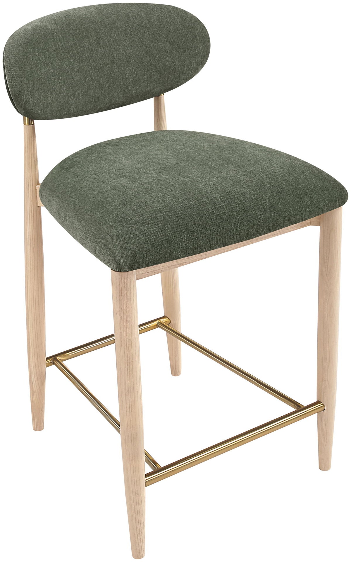 Riccio - Fabric Stool - Natural Frame
