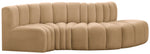Arc - Velvet 4 Piece L-Shaped Modular Sofa