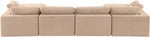 Comfy - 6 Piece Velvet Modular Double Chaise Sectional