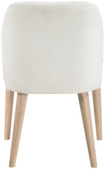 Valeo - Linen Textured Fabric Upholstered Dining Chair (Set of 2) - Painted Natural Base