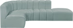 Arc - Faux Leather 5 Piece Corner Modular Sofa
