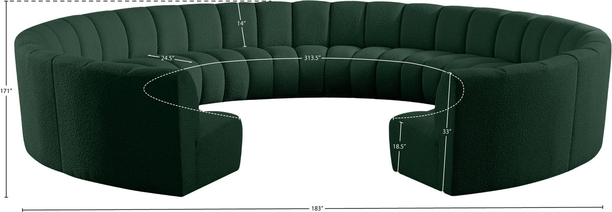 Infinity - 11 Piece Boucle Modular Sectional