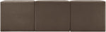 Rummi - Velvet Performance Fabric Upholstered 3 Piece Modular Armless Sofa