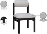 Roundhill - Fabric Dining Chair (Set of 2) - Black Frame