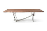 Addy Modern Walnut & Stainless Steel Dining Table by VIG Furniture - View 4