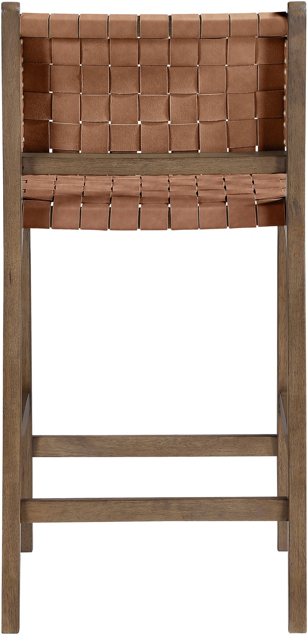 Entwine - Vegan Leather Upholstered Counter Stool - Painted Brown