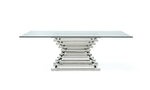 Crawford Modern Rectangular Glass Dining Table by VIG Furniture - View 8