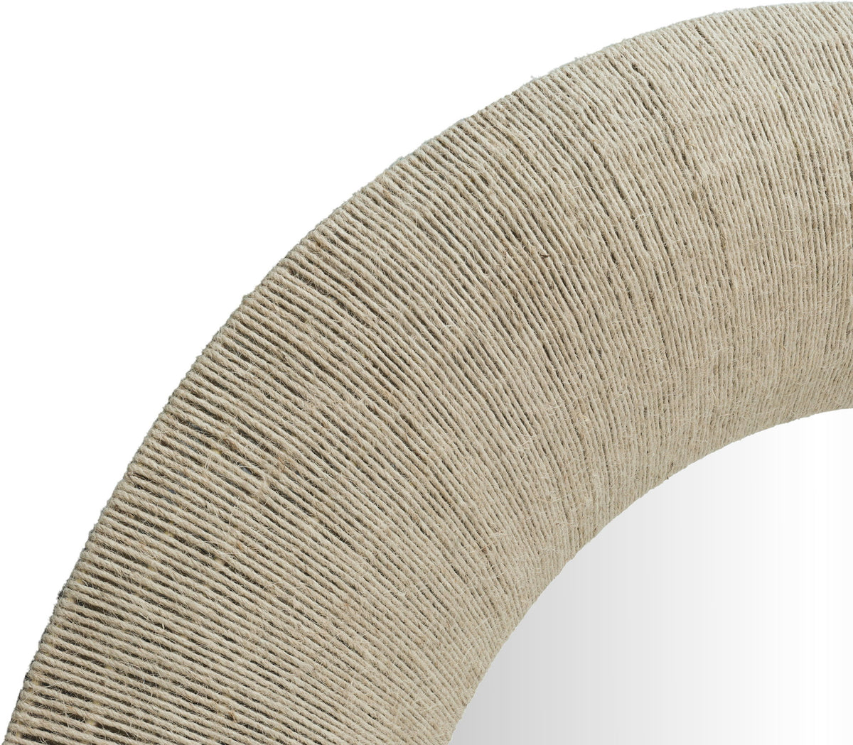 Meadow - Round Jute Rope Framed Mirror