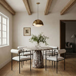 Axis - Linen Textured Beige Fabric Upholstered Dining Chair (Set of 2)