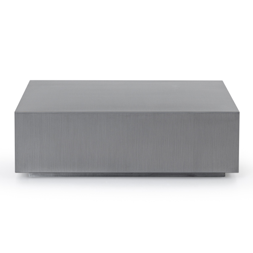 Anvil Modern Brushed Stainless Steel Coffee Table by VIG Furniture - View 1