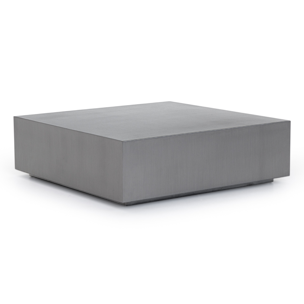 Anvil Modern Brushed Stainless Steel Coffee Table by VIG Furniture - View 2