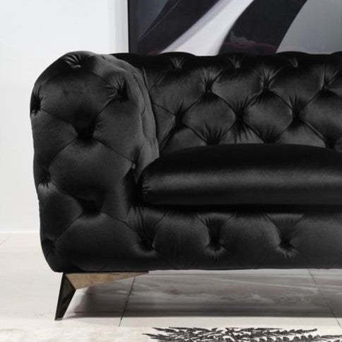 Delilah - Modern Black Fabric Loveseat by VIG Furniture - View 3