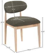 Riccio - Fabric Dining Side Chair (Set of 2) - Natural Frame