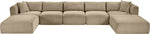 Shaggy - Fabric 7 Piece Modular Sectional With 2 Ottomans