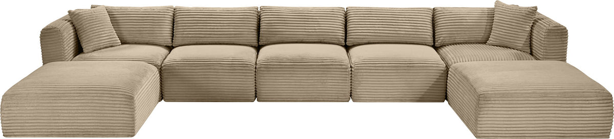 Shaggy - Fabric 7 Piece Modular Sectional With 2 Ottomans